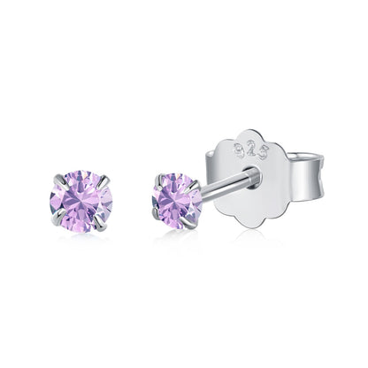 [Royal Jewelry]Delicate Solitaire Earrings