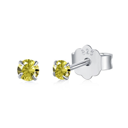 [Royal Jewelry]Delicate Solitaire Earrings