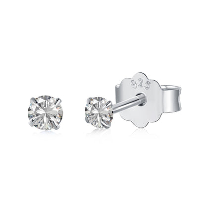 [Royal Jewelry]Delicate Solitaire Earrings