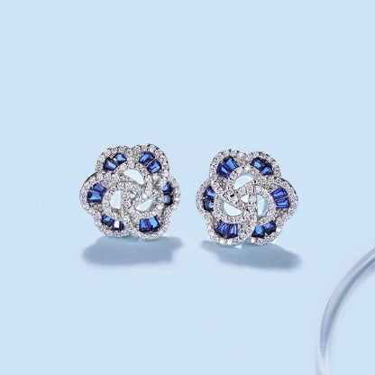 [Royal Jewelry]Exquisite Flower Shape Daily Earrings