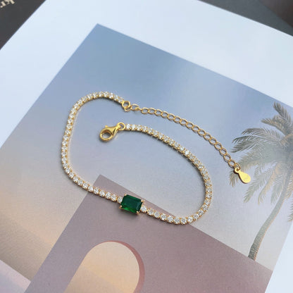 [Royal Jewelry]1.0 Carat Unique Emerald Cut Banquet Bracelet