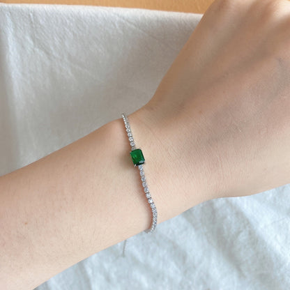 [Royal Jewelry]1.0 Carat Unique Emerald Cut Banquet Bracelet