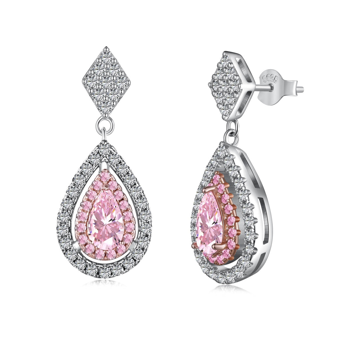 [Royal Jewelry]Ornate Delicate Water Drop Shape Banquet Earrings