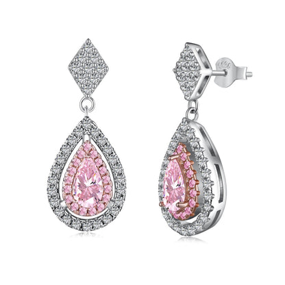 [Royal Jewelry]Ornate Delicate Water Drop Shape Banquet Earrings