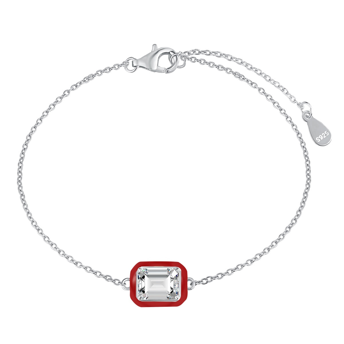 [Royal Jewelry]2.0 Carat Sparkling Colorful Emerald Cut Daily Bracelet