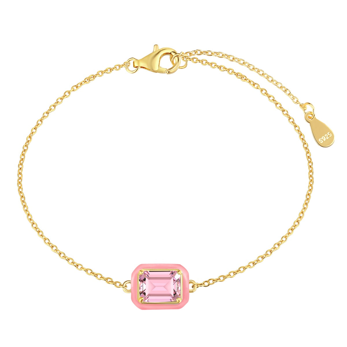 [Royal Jewelry]2.0 Carat Sparkling Colorful Emerald Cut Daily Bracelet