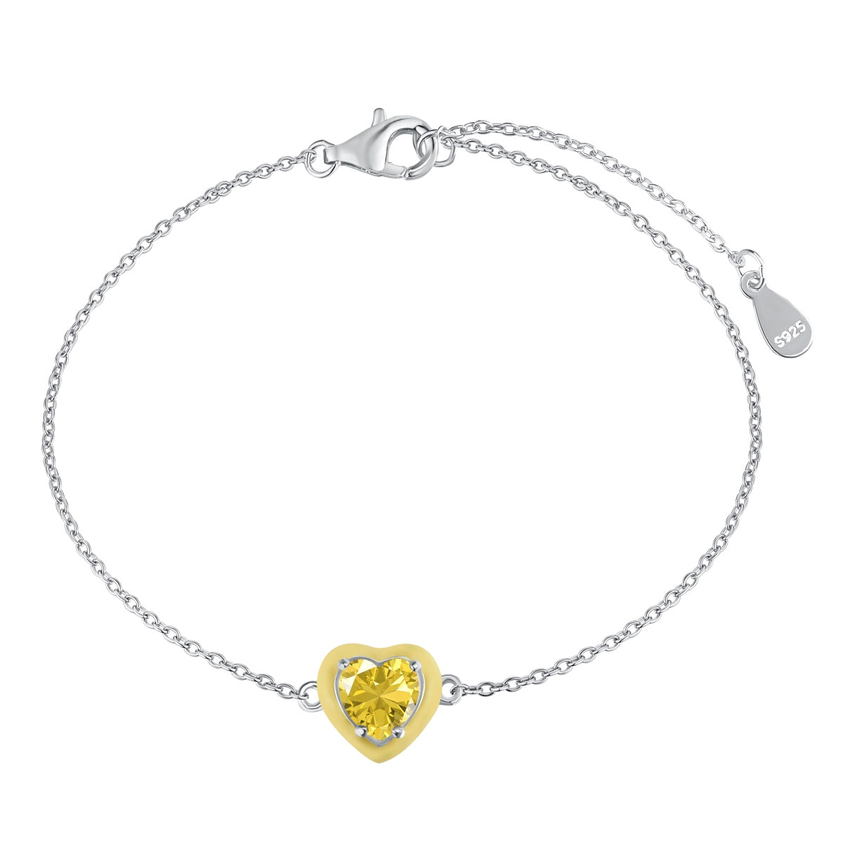[Royal Jewelry]Sparkling Romantic Heart Shape Lover Bracelet