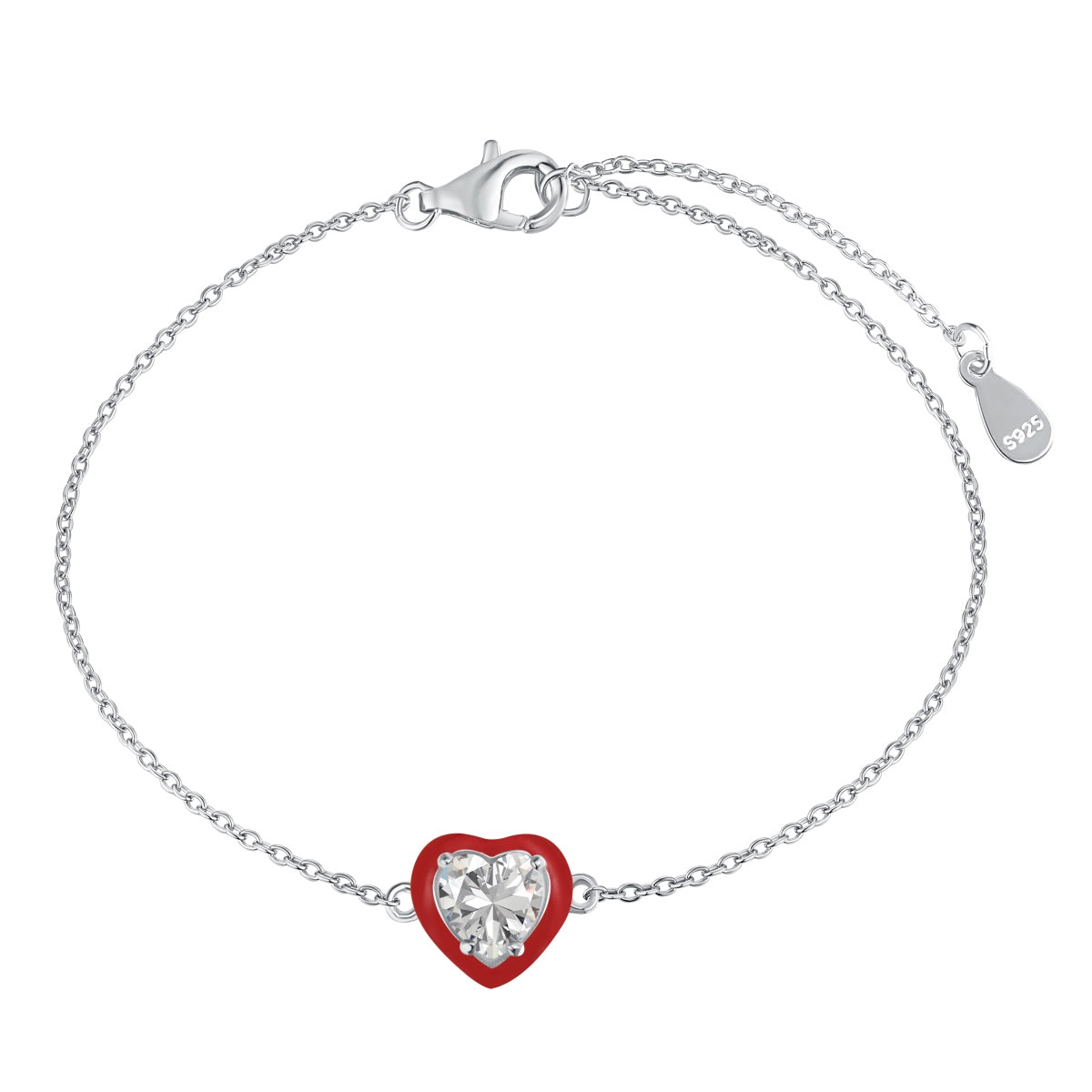 [Royal Jewelry]Sparkling Romantic Heart Shape Lover Bracelet