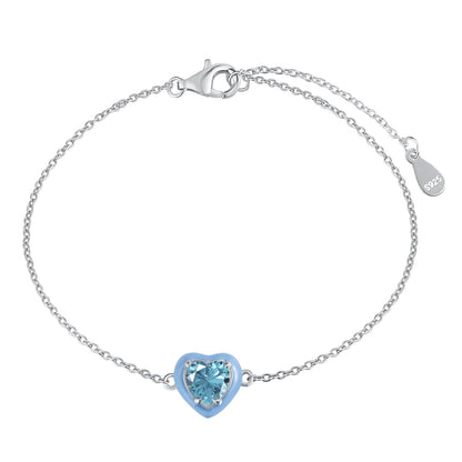 [Royal Jewelry]Sparkling Romantic Heart Shape Lover Bracelet