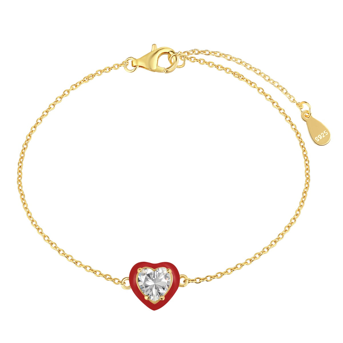 [Royal Jewelry]Sparkling Romantic Heart Shape Lover Bracelet