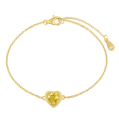 [Royal Jewelry]Sparkling Romantic Heart Shape Lover Bracelet