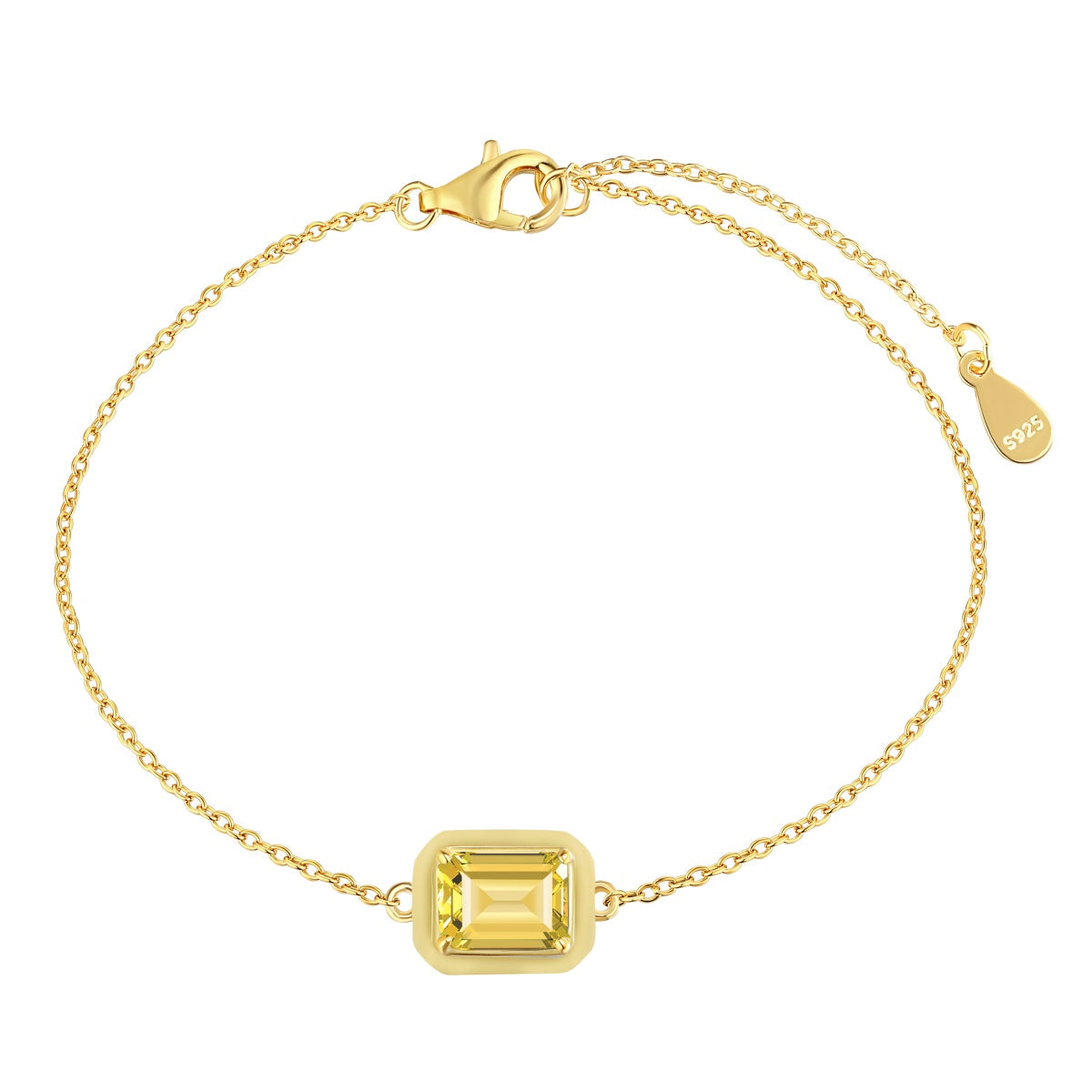 [Royal Jewelry]2.0 Carat Sparkling Colorful Emerald Cut Daily Bracelet