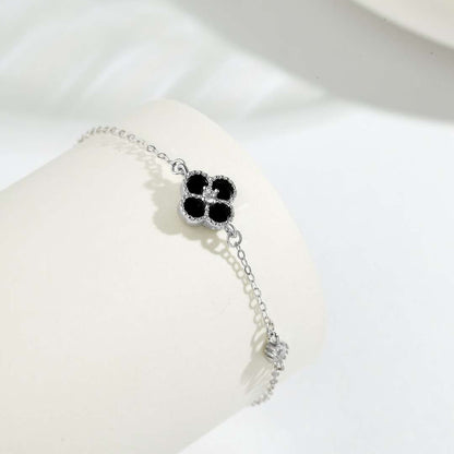 [Royal Jewelry]Delicate Four Leaf Clover Bracelet