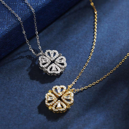 [Royal Jewelry]Ornate Heart Cut Flower Shape Necklace