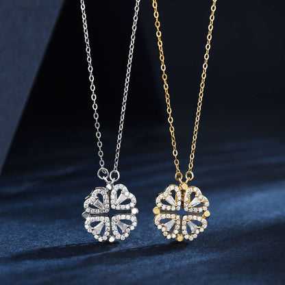 [Royal Jewelry]Ornate Heart Cut Flower Shape Necklace