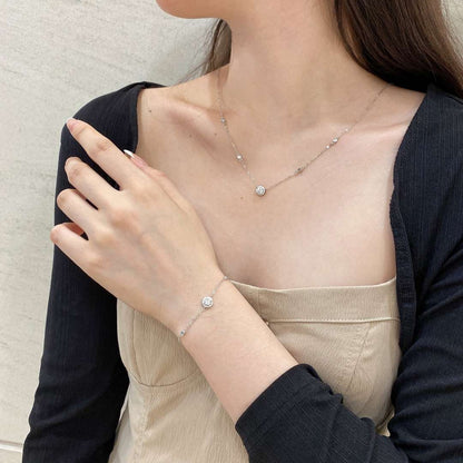 [Royal Jewelry]Dazzling Round Cut Shape Bracelet