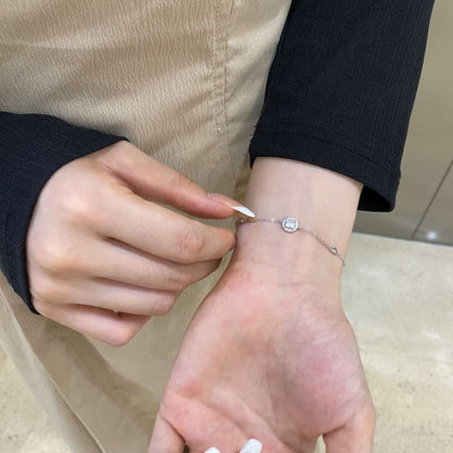 [Royal Jewelry]Dazzling Round Cut Shape Bracelet