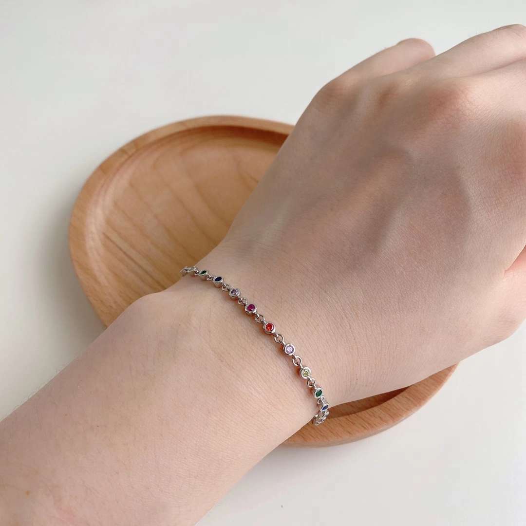 [Royal Jewelry]Colorful Bead Array Bracelet