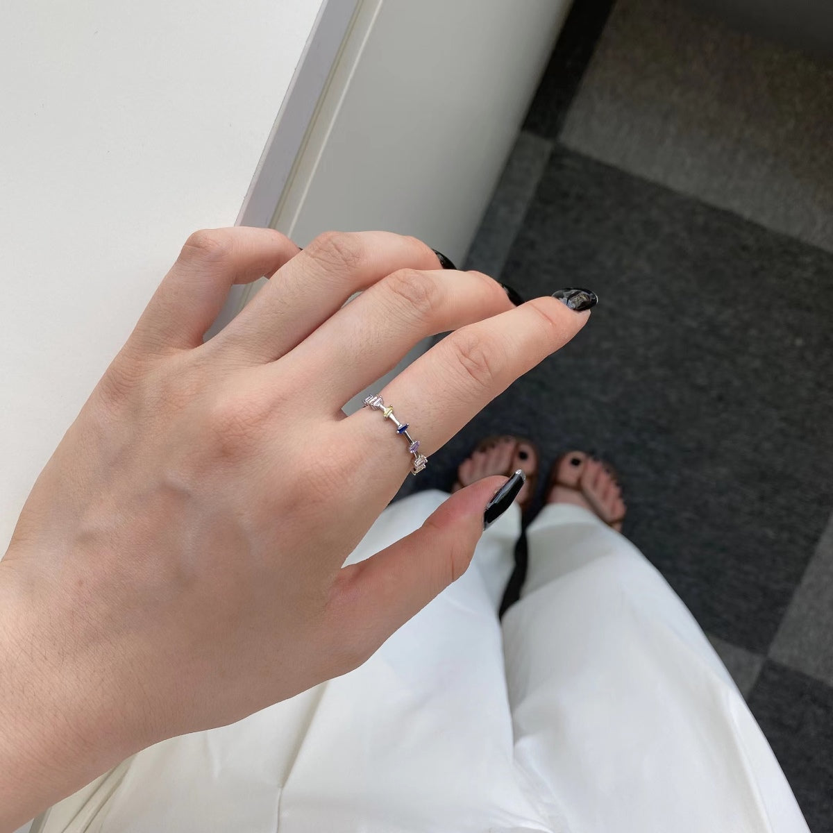 [Royal Jewelry]Unique Trapezoid Cut Daily Ring
