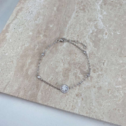 [Royal Jewelry]Dazzling Round Cut Shape Bracelet