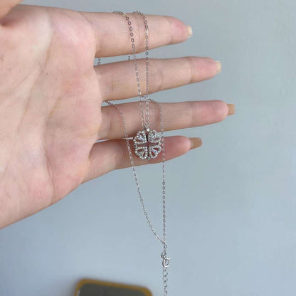 [Royal Jewelry]Ornate Heart Cut Flower Shape Necklace