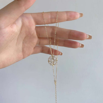 [Royal Jewelry]Ornate Heart Cut Flower Shape Necklace