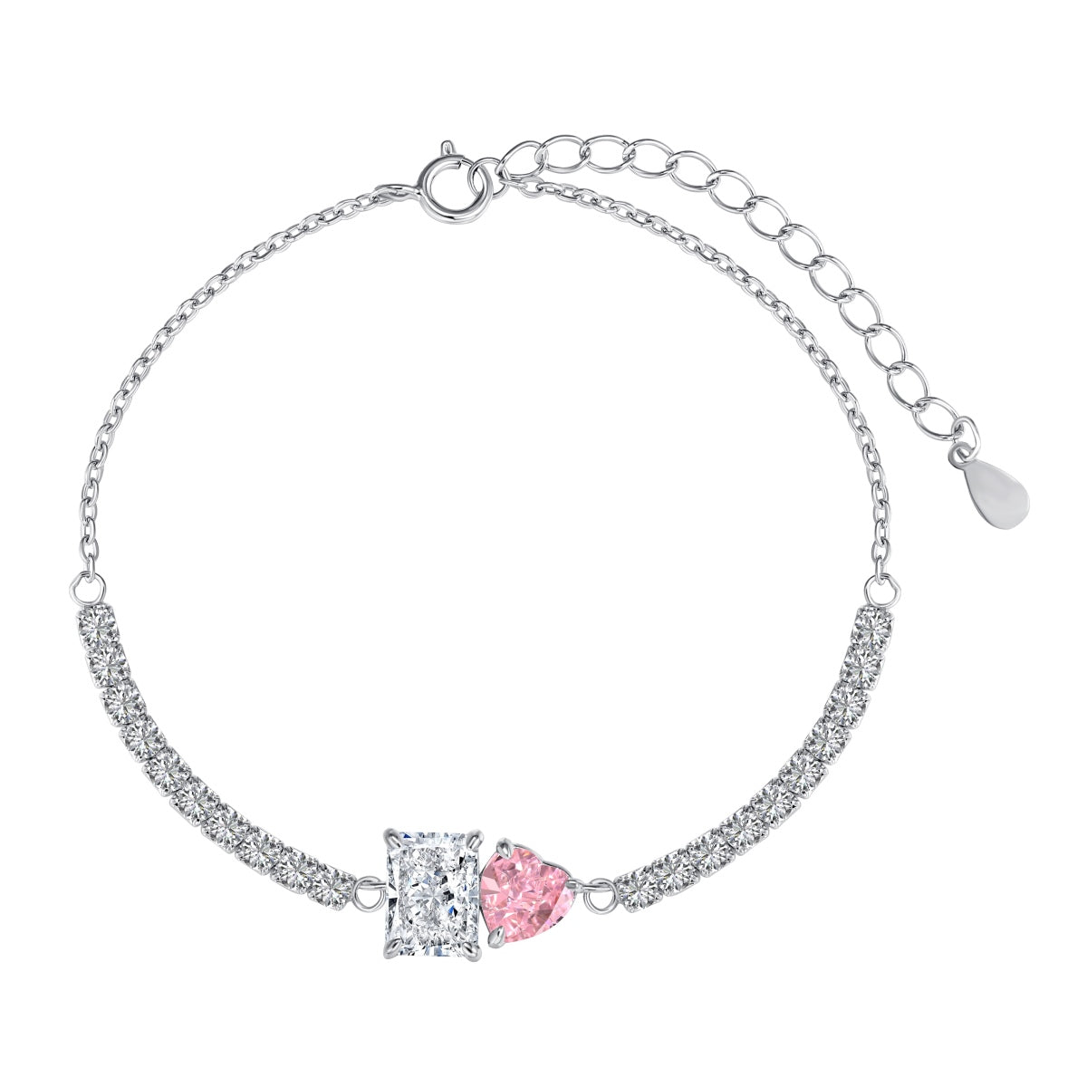 [Royal Jewelry]Dazzling Unique Multi Shape Lover Bracelet
