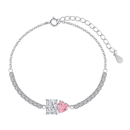 [Royal Jewelry]Dazzling Unique Multi Shape Lover Bracelet