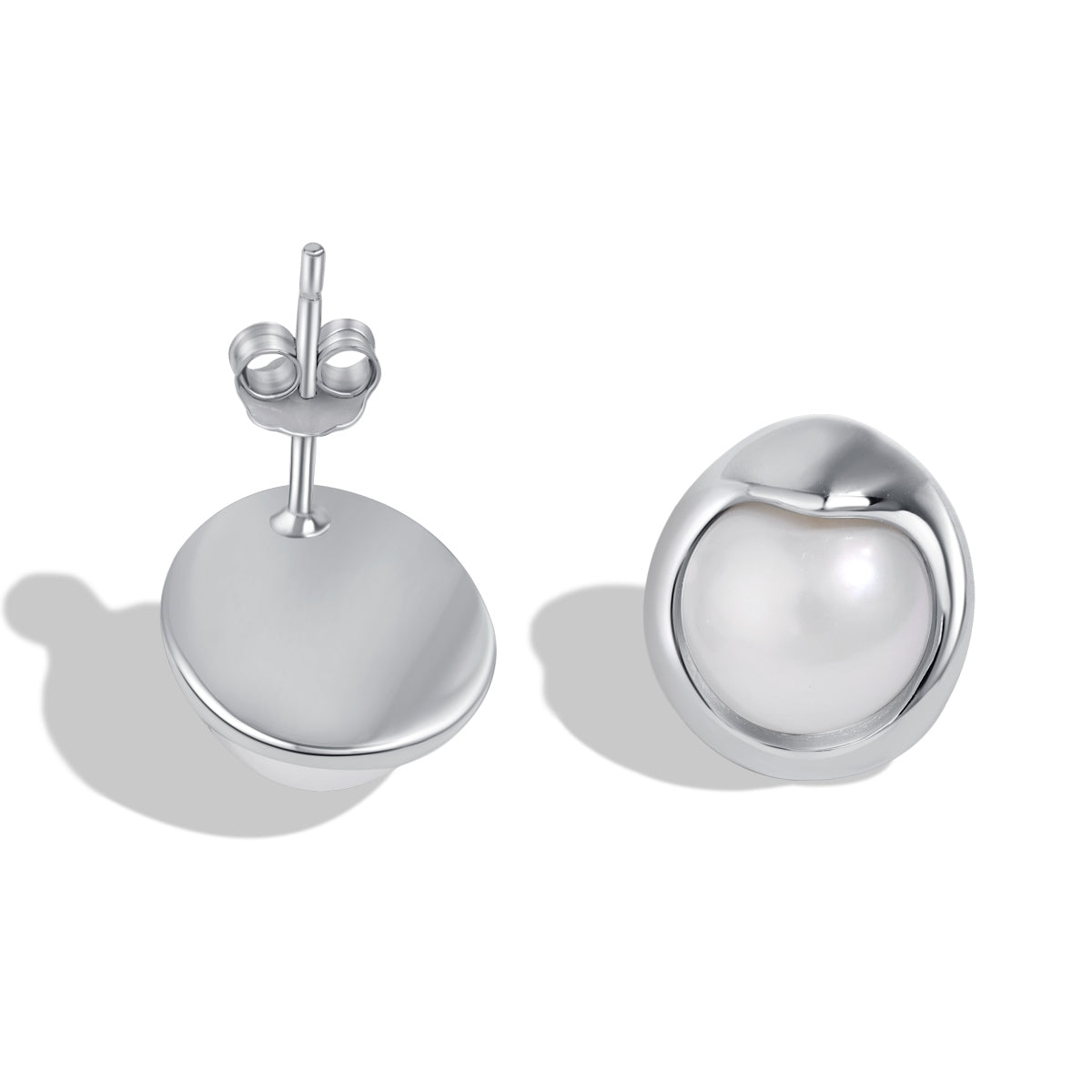 [Royal Jewelry]Dainty Bread Pearl Earrings