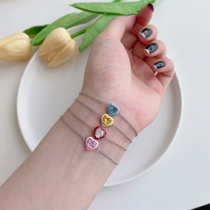 [Royal Jewelry]Sparkling Romantic Heart Shape Lover Bracelet