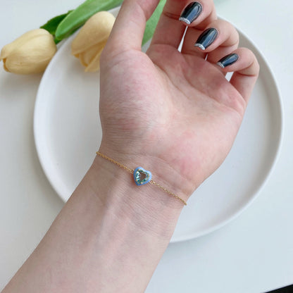 [Royal Jewelry]Sparkling Romantic Heart Shape Lover Bracelet