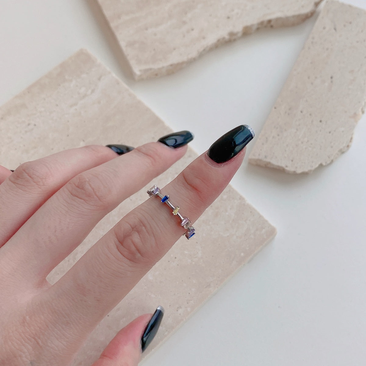 [Royal Jewelry]Unique Trapezoid Cut Daily Ring