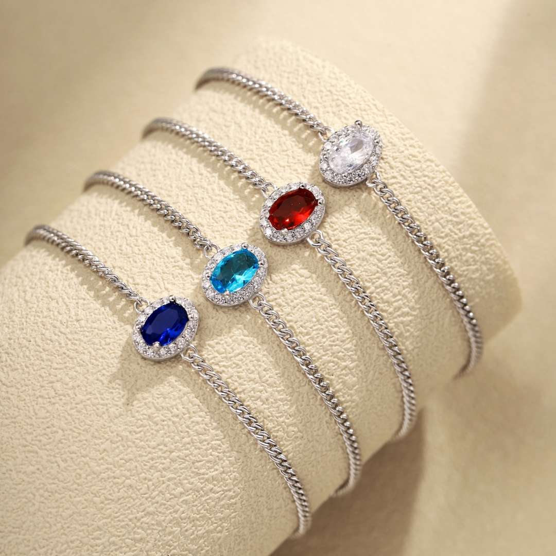 [Royal Jewelry]Exquisite Oval Shape Bracelet