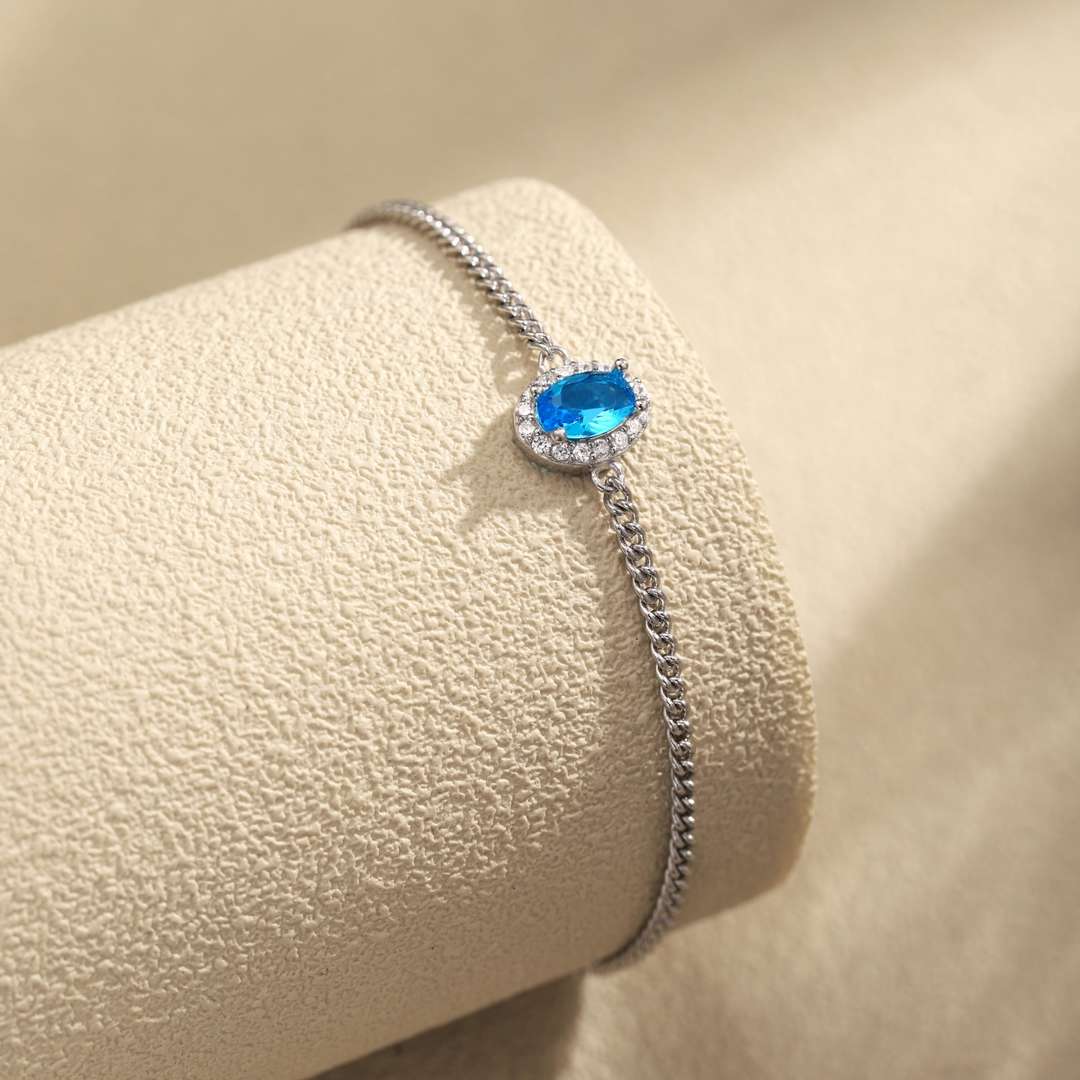 [Royal Jewelry]Exquisite Oval Shape Bracelet