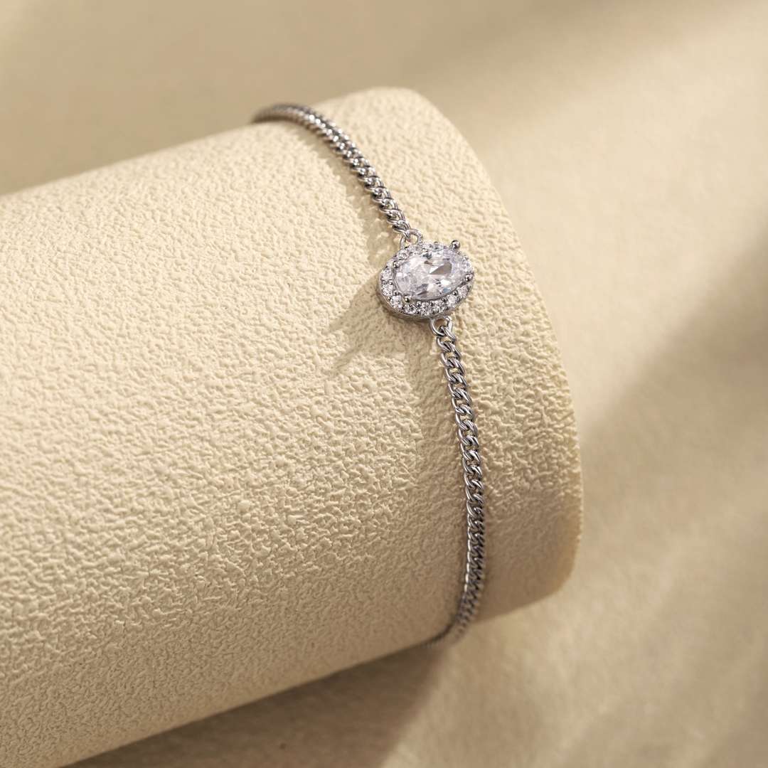 [Royal Jewelry]Exquisite Oval Shape Bracelet