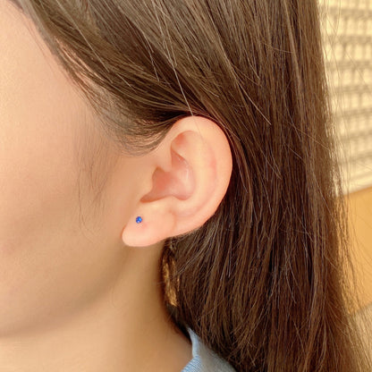 [Royal Jewelry]Delicate Solitaire Earrings