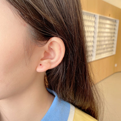 [Royal Jewelry]Delicate Solitaire Earrings