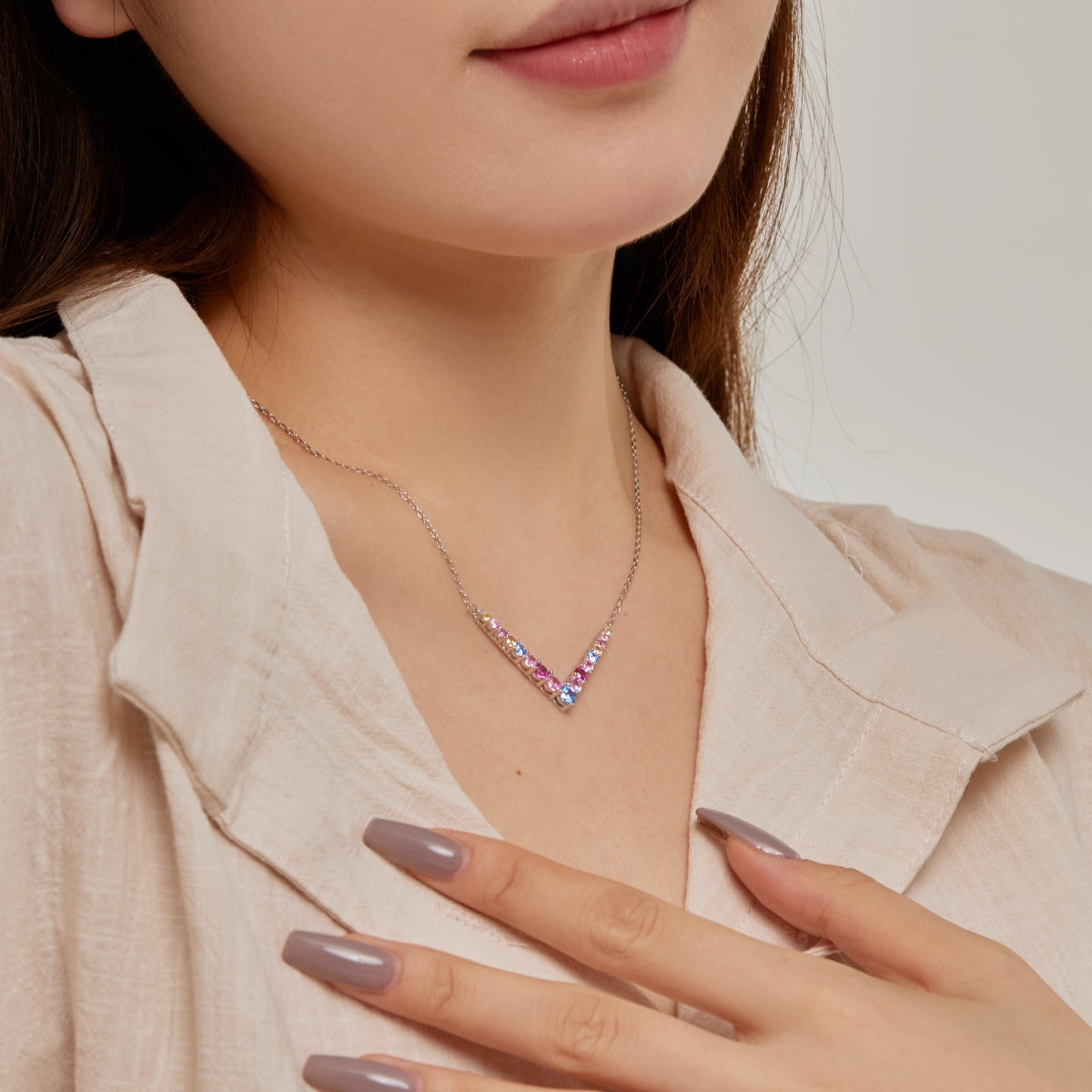 [Royal Jewelry]Ornate Round Cut Necklace
