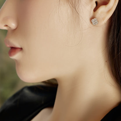 [Royal Jewelry]Four-Leaf Clover Flower Shaped Earrings