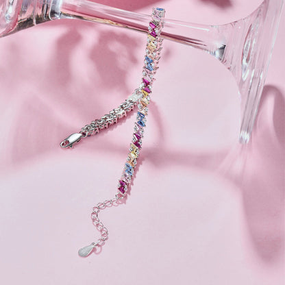 [Royal Jewelry]Ornate Sparkling Multi Cut Party Bracelet