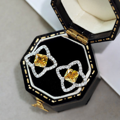 [Royal Jewelry]Elegant Star Shape Princess Cut Daily Earrings