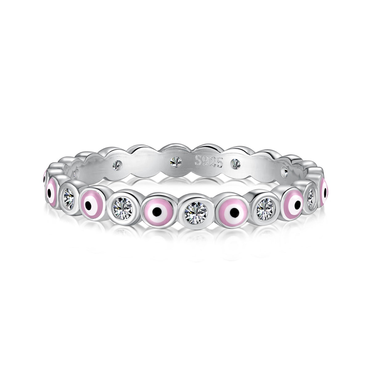 [Royal Jewelry]Sparkling Vibrant Round Shape Daily Ring