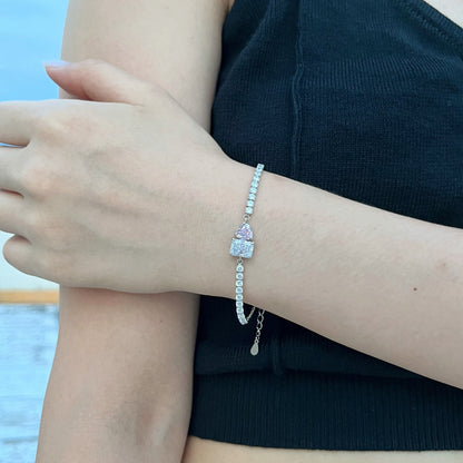 [Royal Jewelry]Dazzling Unique Multi Shape Lover Bracelet