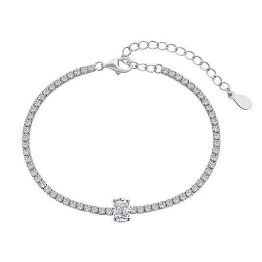 [Royal Jewelry]0.75 Carat Exquisite Oval Cut Daily Bracelet