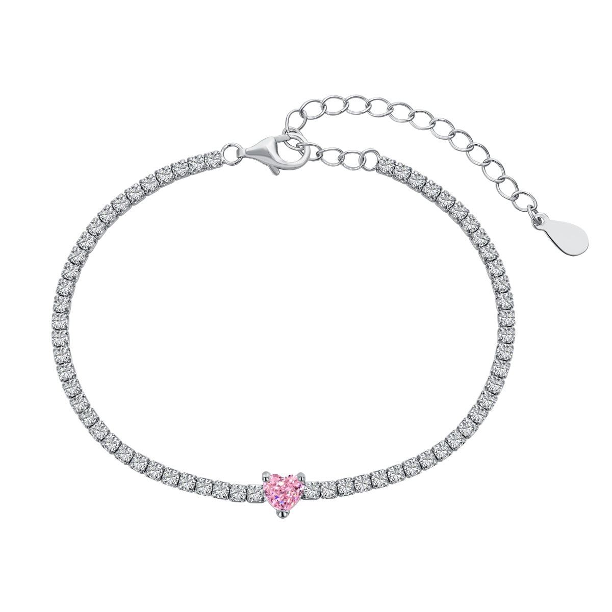[Royal Jewelry]0.5 Carat Elegant Romantic Heart Shape Lover Bracelet