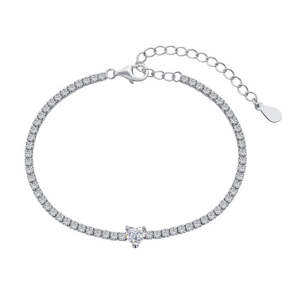 [Royal Jewelry]0.5 Carat Elegant Romantic Heart Shape Lover Bracelet