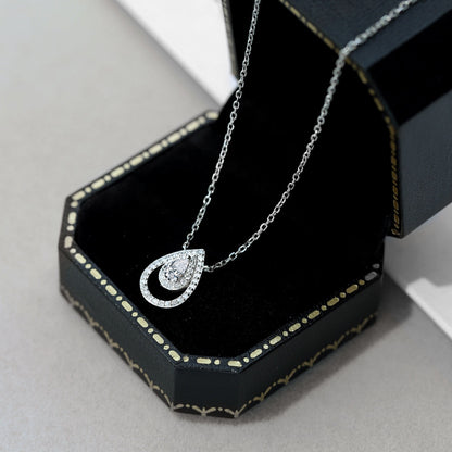 [Royal Jewelry]Sparkling Pear Cut Necklace