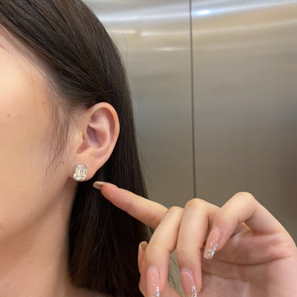 [Royal Jewelry]Dazzling Square Shape Earrings