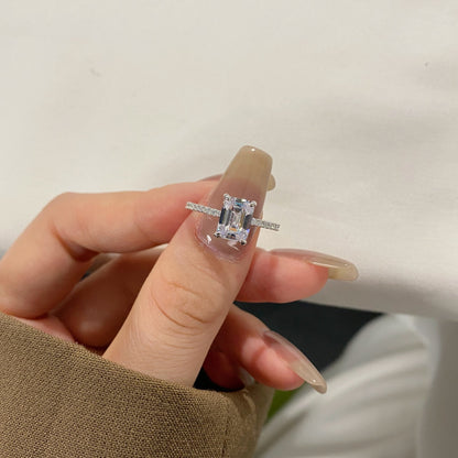 [Royal Jewelry]2.0 Carat Scintillating Ornate Radiant Cut Party Ring