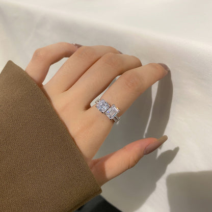 [Royal Jewelry]2.0 Carat Scintillating Ornate Radiant Cut Party Ring